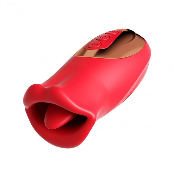 MizzZee - Mouth Love Licking Vibrator (Chargeable - Red)